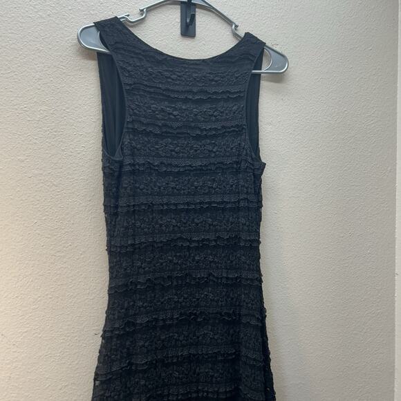 Y2K 90s Vintage Black Lace Whimsigoth Maxi Dress Bodycon Witchy Fairy Floral S-M - Picture 7 of 7